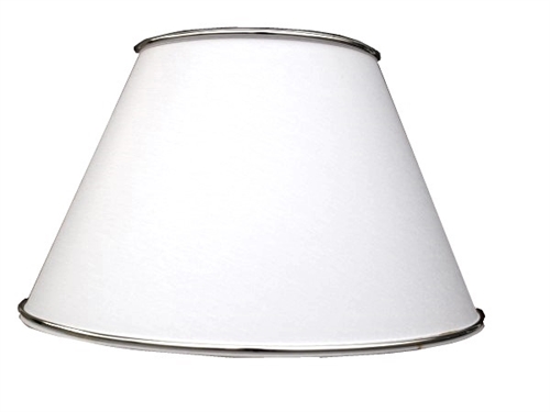 Lampeskærm skrå 8x11x16 Hvid - Messing T-E14